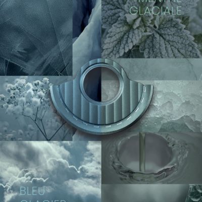 VERT SARCELLE,  MENTHE GLACIALE ET BLEU GLACIER
